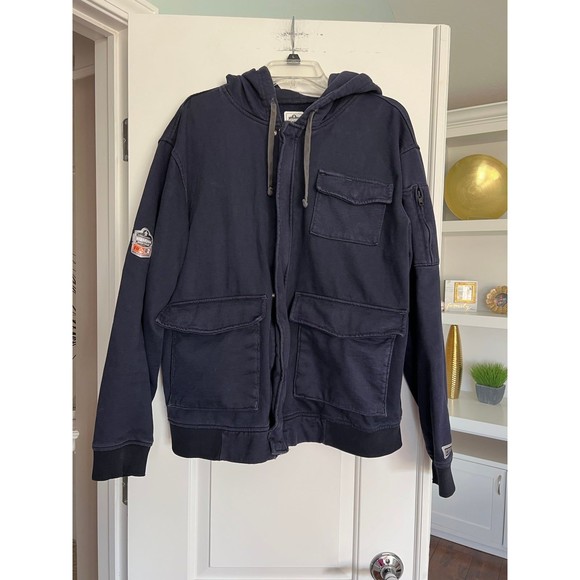 Other - Tenacious Ergodyne Pyro Safe Full Zip Hooded Work Gear Navy Sweatshirt Size XL‎